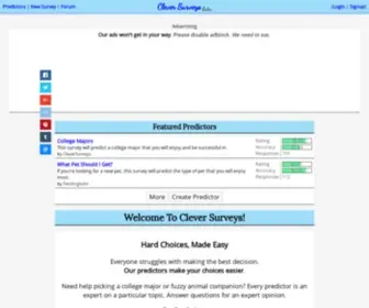 Cleversurveys.com(Helping you make better choices) Screenshot