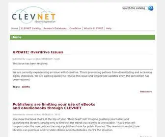 Clevnet.org(CLEVNET Public Site) Screenshot