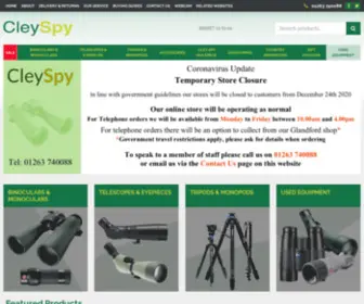 Cleyspy.co.uk(Buy Binoculars & Telescopes Online) Screenshot