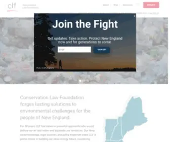 CLF.org(Conservation Law Foundation forges solutions to environmental challenges) Screenshot