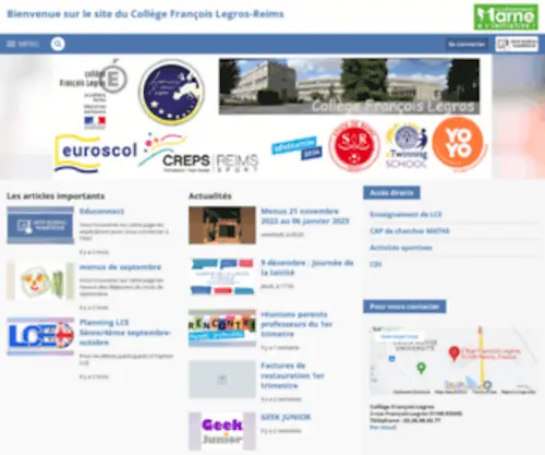 CLG-F-Legros.fr(Collège François Legros) Screenshot