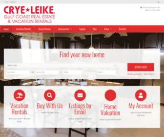 Clgulfcoast.com(Crye Leike Gulf Coast Real Estate and Vacation Rentals) Screenshot