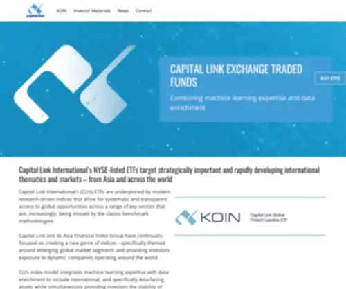 Cli-ETFS.com(Capital Link International Holdings) Screenshot