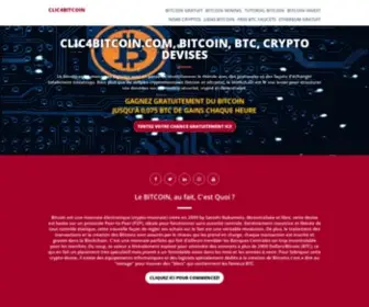 Clic4Bitcoin.com(CLIC4BITCOIN ZOOM SUR LES MONNAIES DIGITALES LE BITCOIN LES CRYPTOMONNAIES) Screenshot