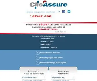 Clicassure.com(Obtenez plusieurs soumissions d'assurance auto en 1 seule demande et économisez en moyenne 336$) Screenshot