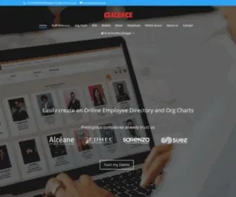 ClicFace.com(Online Employee Directory Software) Screenshot