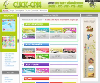 Click-CPM.com(Le meilleur des PTC du net) Screenshot