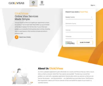 Click2Visas.com(Travel Visa Application Platform) Screenshot