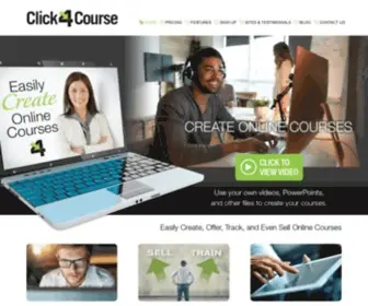 Click4Course.com(Create and Sell Courses Online) Screenshot