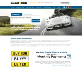 Click4Reg.co.uk(Private Number Plates) Screenshot