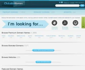 Clickablenames.com(Domain Name Search) Screenshot