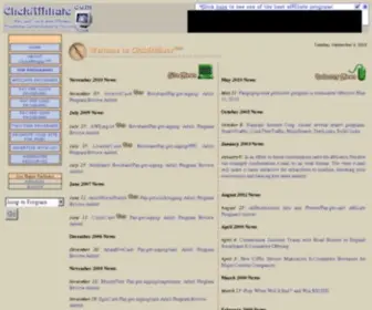 Clickaffiliate.com(Provides in) Screenshot