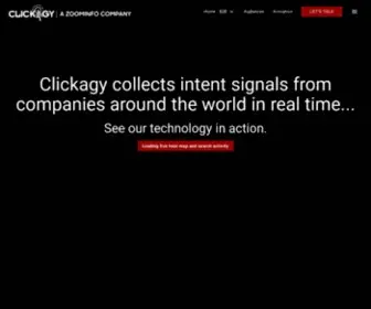 Clickagy.com(Clickagy is a data intelligence company) Screenshot