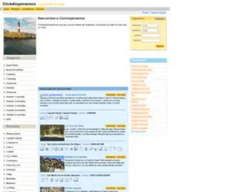 Clickalojamientos.com.ar(Hoteles en Argentina. Cabañas y alojamientos en Argentina) Screenshot