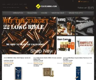 Clickammo.com(Shooting supplies) Screenshot