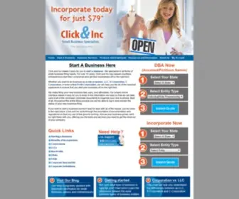 Clickandinc.com(Start A Business) Screenshot