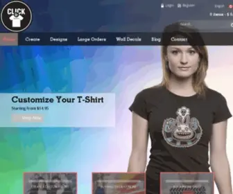 Clickandshirts.com(Custom T) Screenshot