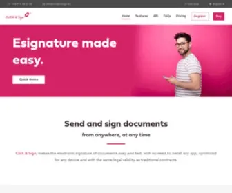 Clickandsign.eu(Click & Sign) Screenshot