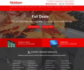 Clickaway.com(Computer repair) Screenshot