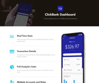 Clickbankapp.com(Clickbank Dashboard) Screenshot