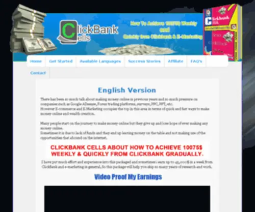 Clickbankcells.com(ClickBank Cells) Screenshot