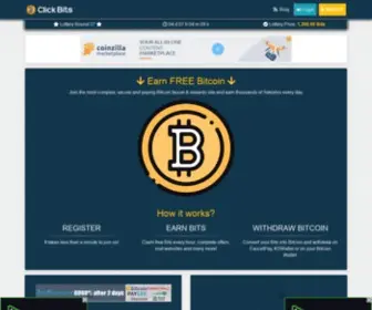 Clickbits.io(Click Bits is a Free Bitcoin Faucet and paid) Screenshot