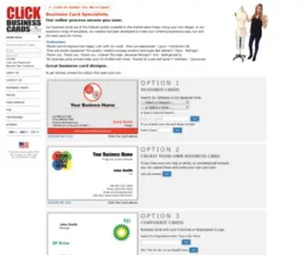 Clickbusinesscards.com(Click Business Cards) Screenshot