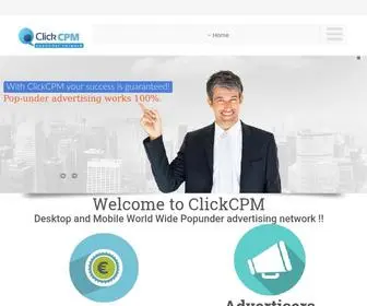 ClickcPm.com(Popunder Advertising Network) Screenshot