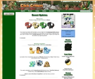 Clickcritters.com(Click Critters) Screenshot