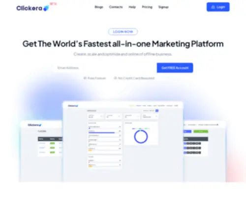 Clickera.com(Fastest Online Marketing Automation Platform) Screenshot