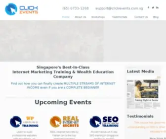 Clickevents.com.sg(Event Company Singapore) Screenshot