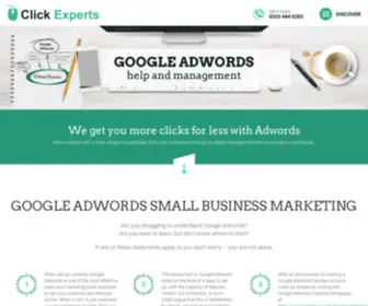 Clickexperts.co.uk(Pay Per Click PPC advertising help with Google Adwords) Screenshot