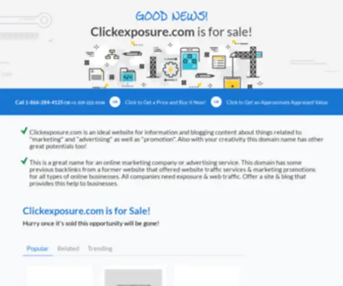 Clickexposure.com(This is a great name for an online marketing company) Screenshot