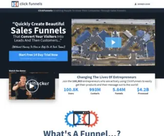 Clickfunnel.com(Marketing Funnels Made Easy) Screenshot