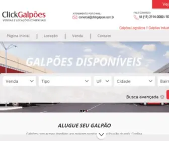 Clickgalpoes.com.br(Click Galpões) Screenshot