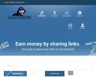 Clickincreaser.com(Click Increaser) Screenshot
