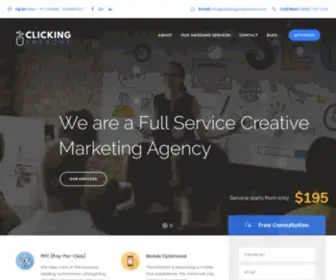 Clickingawesome.com(Getting great marketing support isn't always easy. Our focus) Screenshot