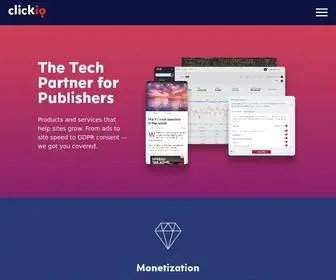 Clickio.com(The Technology Partner for Publishers) Screenshot