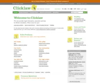 Clicklaw.bc.ca(Clicklaw: Home) Screenshot