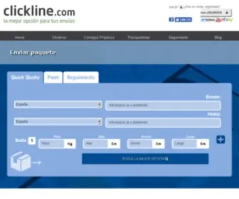 Clickline.com(Enviar paquete) Screenshot