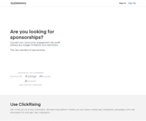 Clickrising.com(The First Result) Screenshot