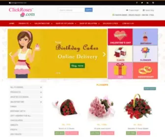 Clickroses.com(Send Flowers to Sangli) Screenshot