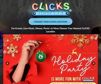 Clicks.com(CLICKS Billiards) Screenshot