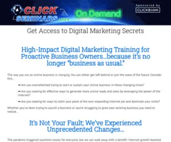 Clickseminars.com(Learn and Earn Whenever Wherever) Screenshot