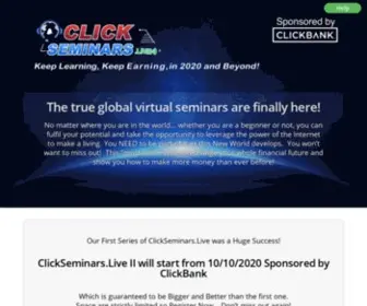 Clickseminars.live(Learn and Earn Whenever Wherever) Screenshot