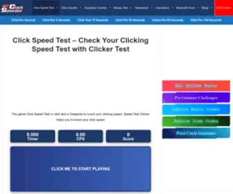 Clickspeeder.com(The game Click Speed Test or click test) Screenshot