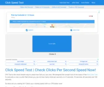 Clickspeedtester.com(Click Speed Test) Screenshot