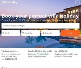 Clickstay.com(Book villa holidays with Clickstay) Screenshot