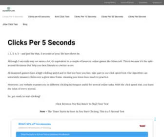 Clickstest.com(Click Speed Test) Screenshot