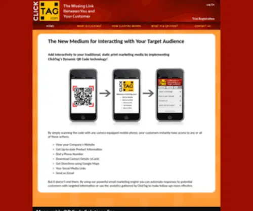 Clicktag.com(Qr codes) Screenshot